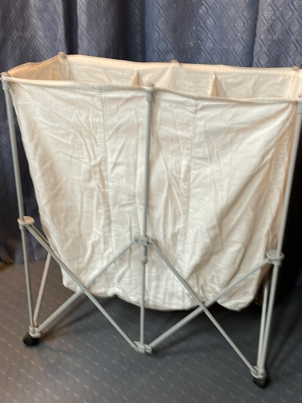 Canvas Double Laundry Hamper - Cream